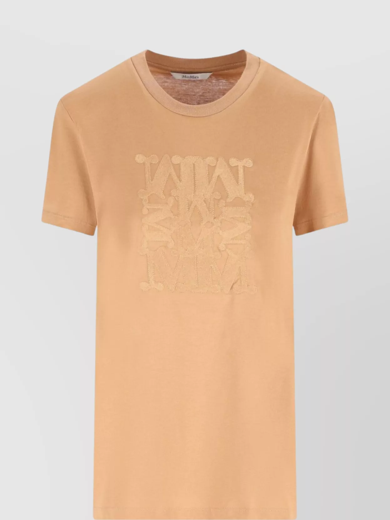 Max Mara Short Sleeve Crew Neck Bodysuit In Orange