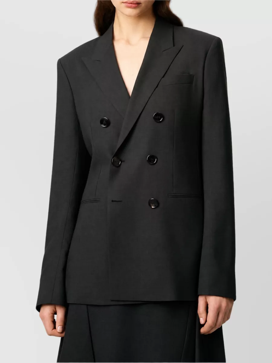 Ami Paris Virgin Wool Double-Breasted Suit Jacket