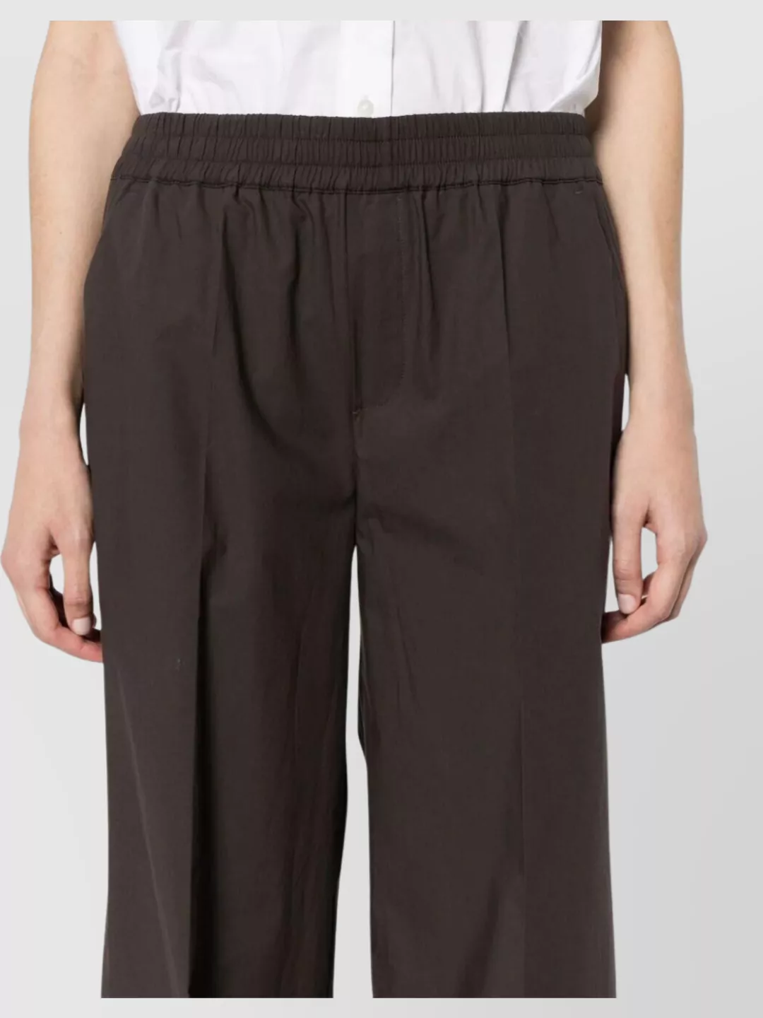 Parosh Wide-Leg Trousers Elastic Waistband