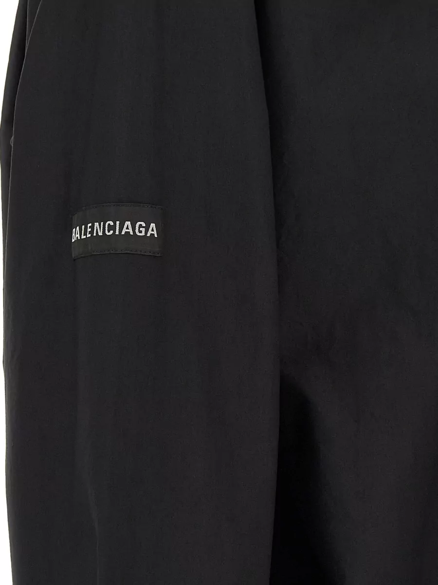 Balenciaga Shirt Featuring Logo Patch Button Collar