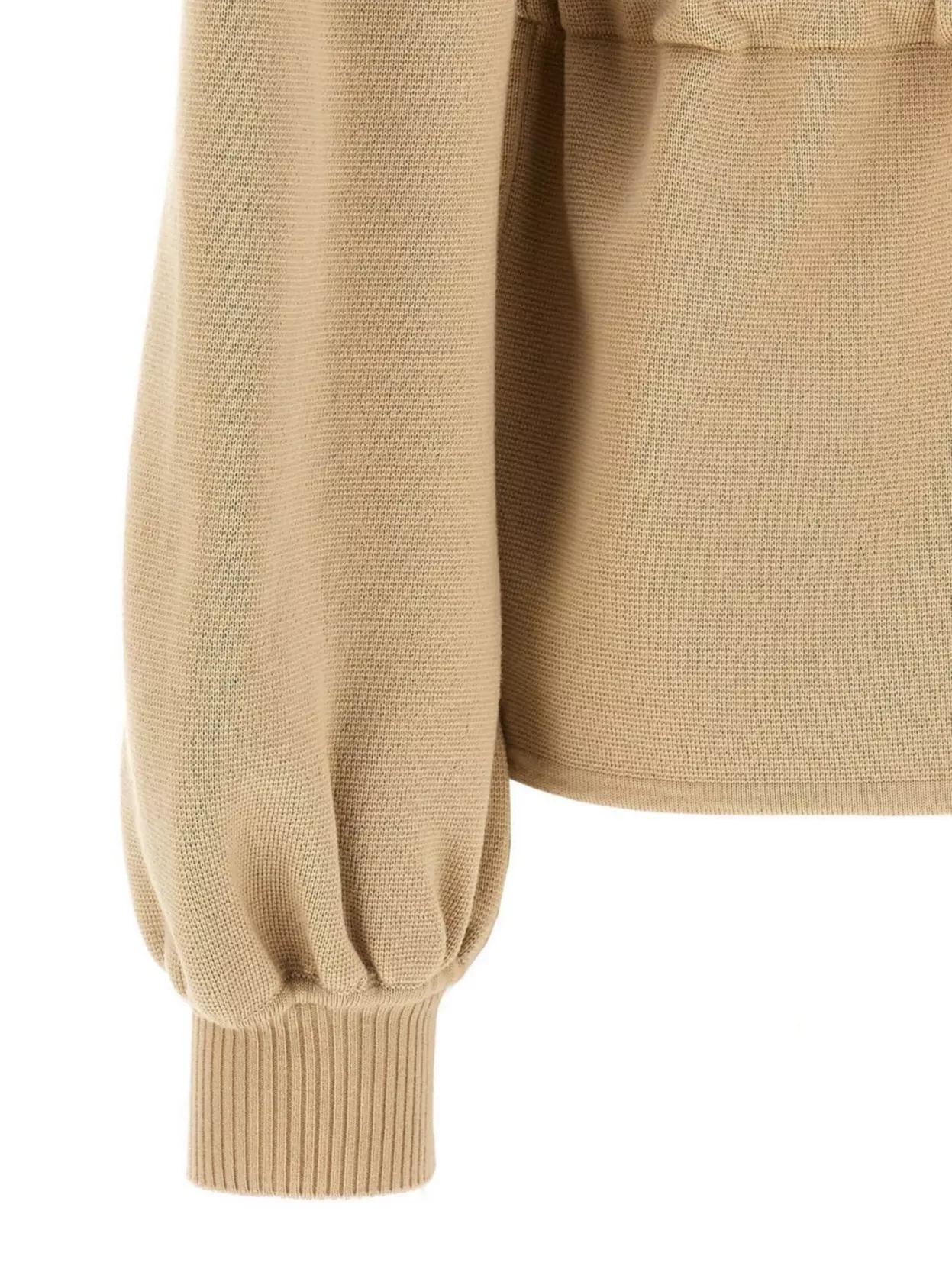 Shop Max Mara Knit Cardigan Belt At Waist V-neck In Neutrals