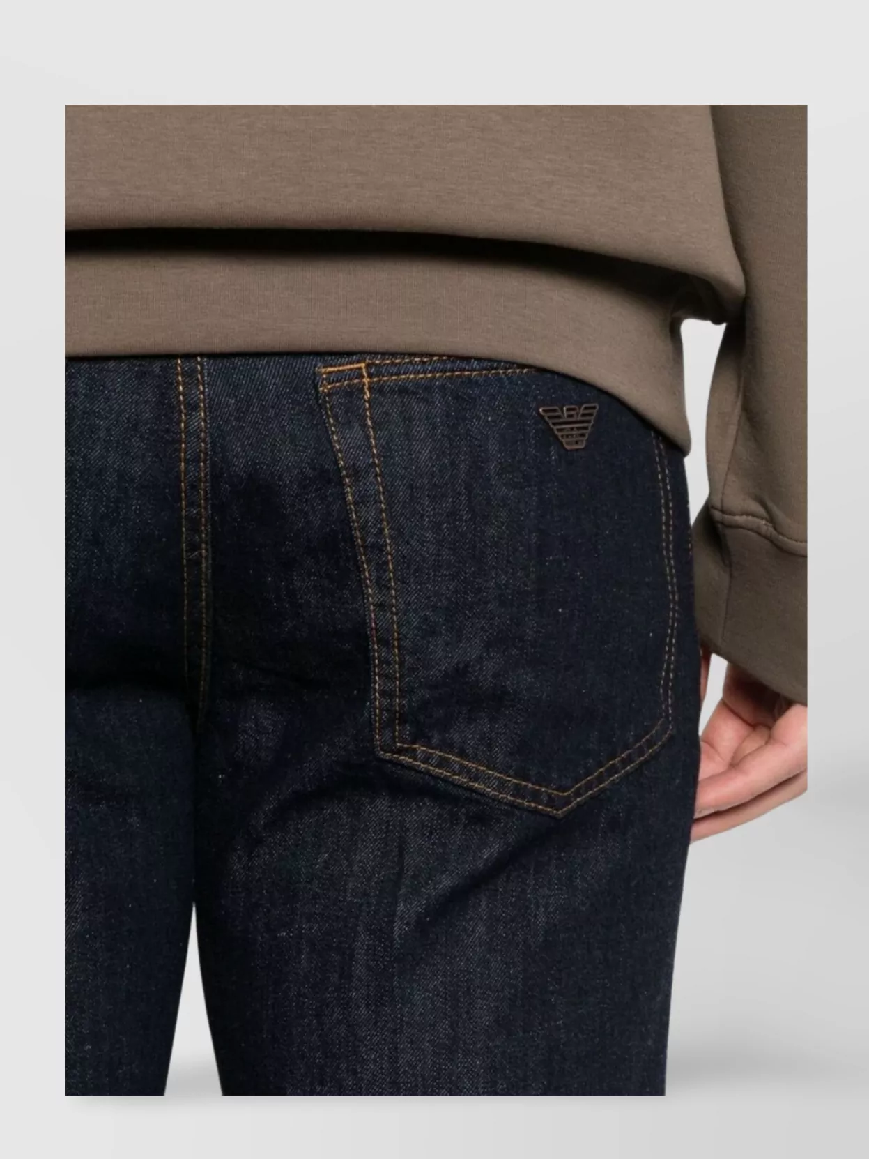Emporio Armani Five-Pocket Denim Cotton Jeans With Belt Loops