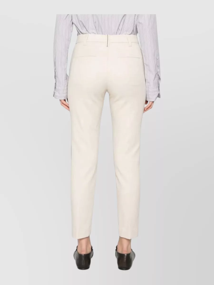 Brunello Cucinelli Cotton Slim-Fit Tapered-Leg Suit Trousers