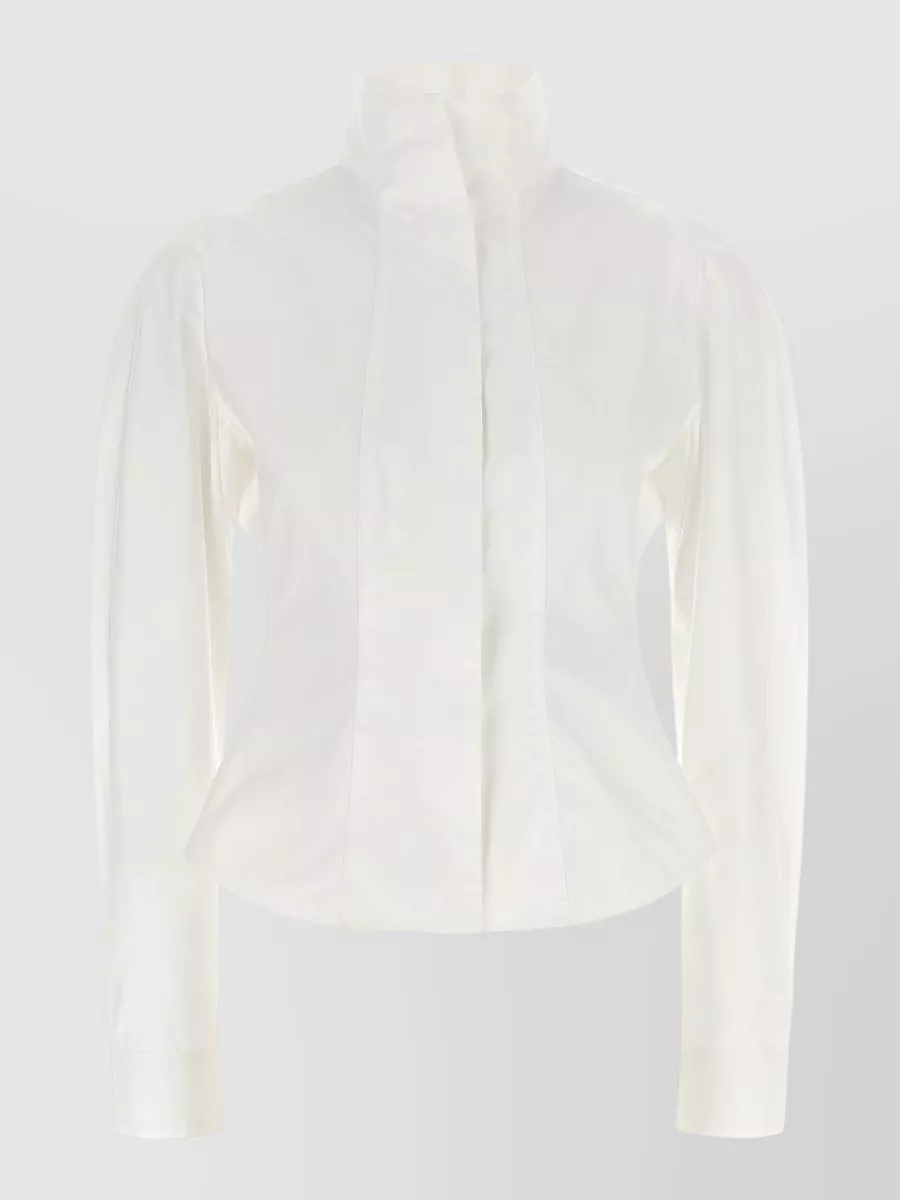 Jacquemus cotton cutout long-sleeve shirt