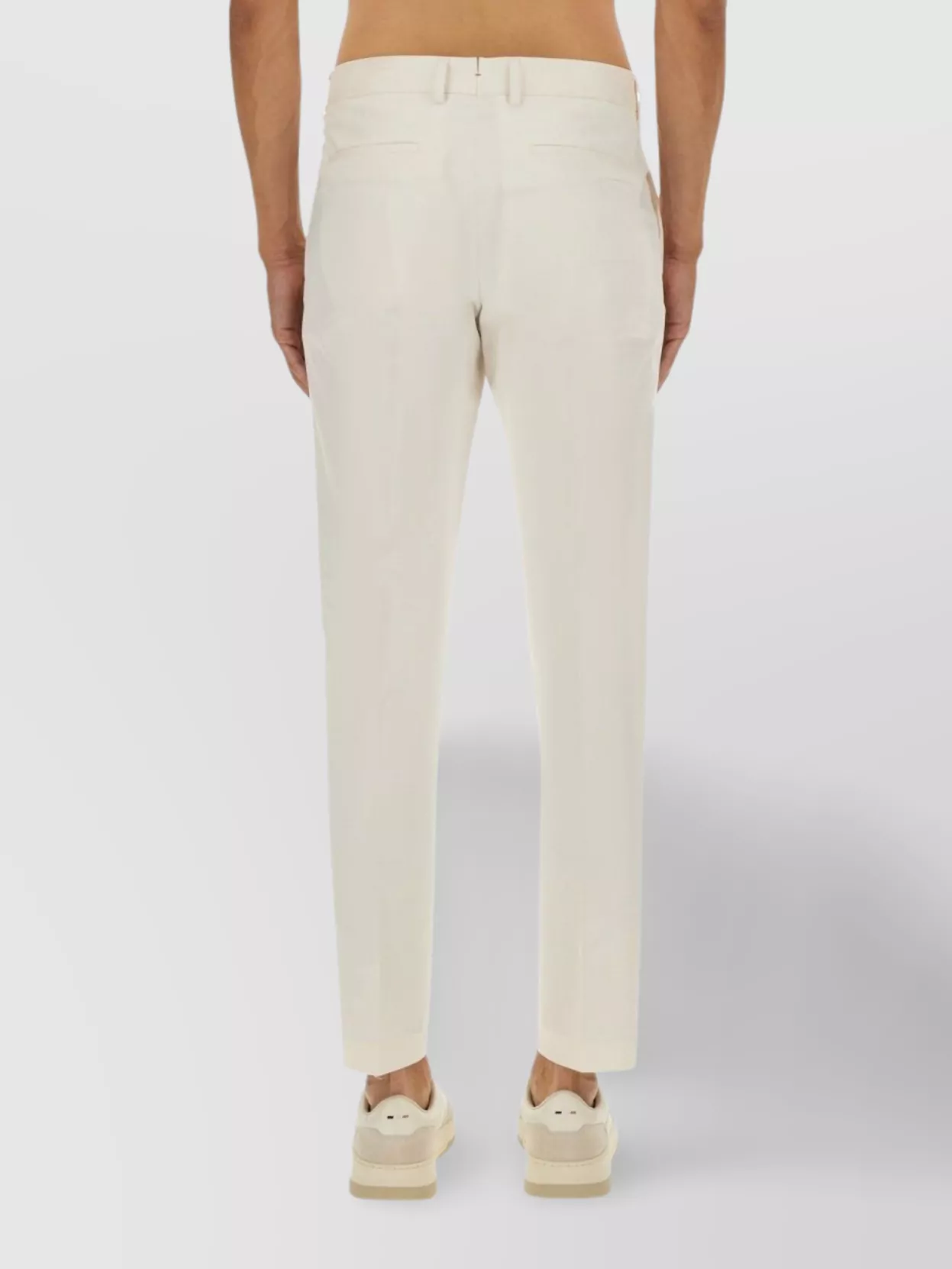 Hugo Boss Tailored Trousers With Pockets And Belt Loops In Multi