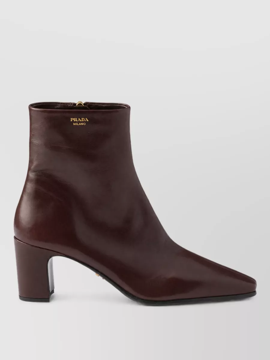 Prada Leather Ankle Boots