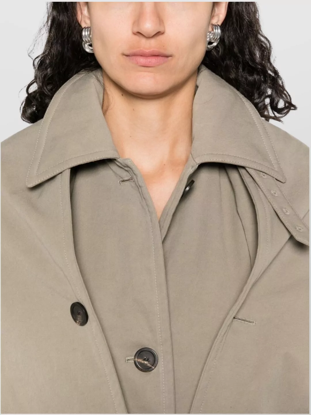 Balenciaga Deconstructed Cotton Twill Trench Coat