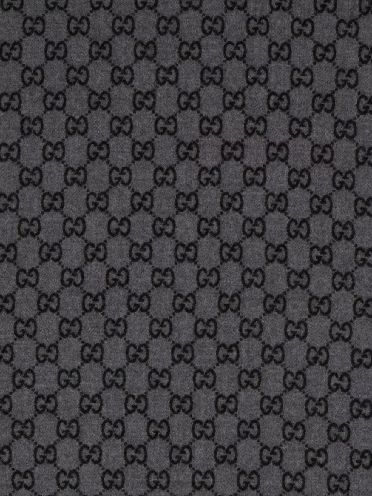 Gucci Wool Scarf With Embroidered Fringed Edges