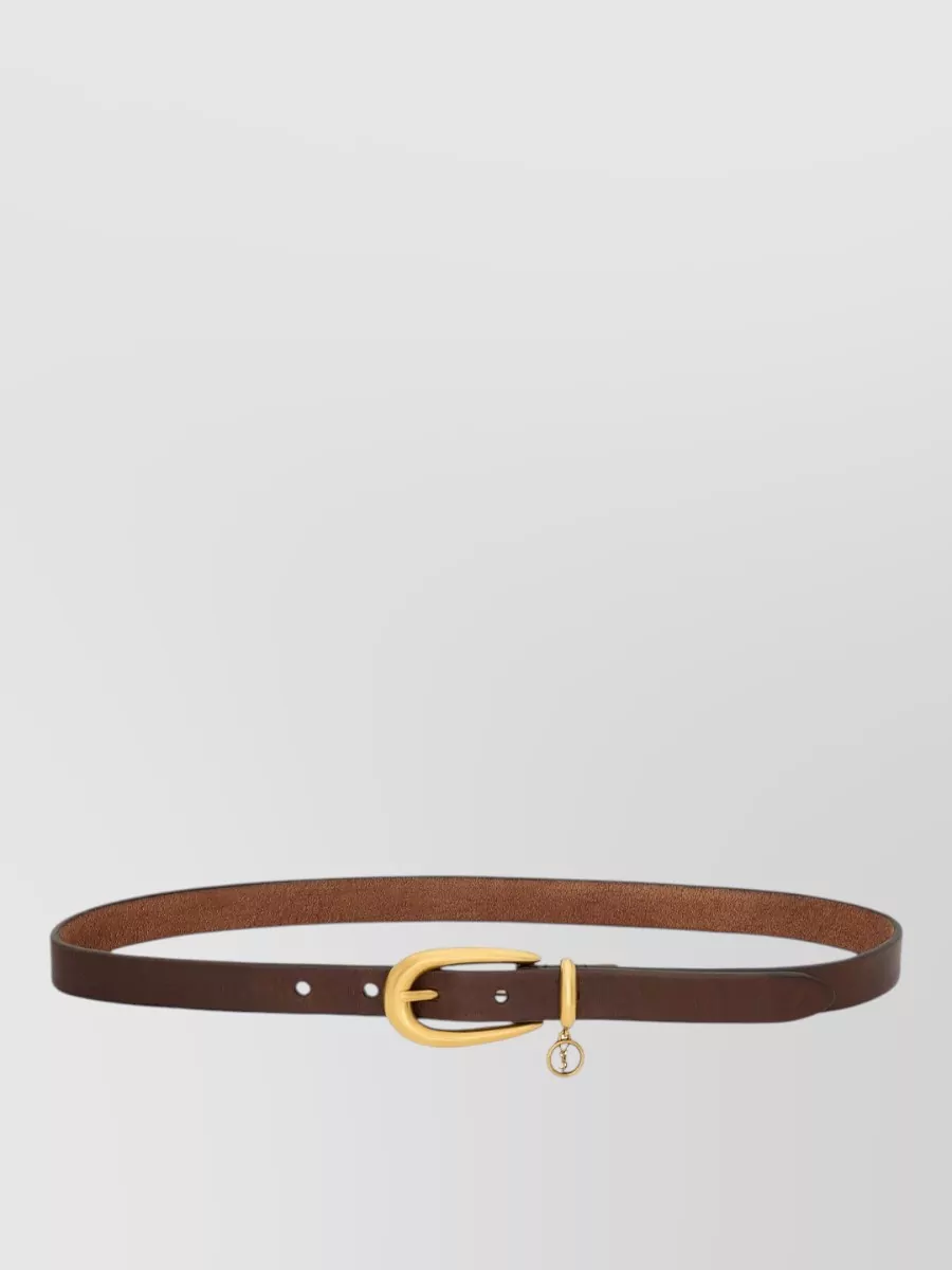 Saint Laurent Leather Thin Belt