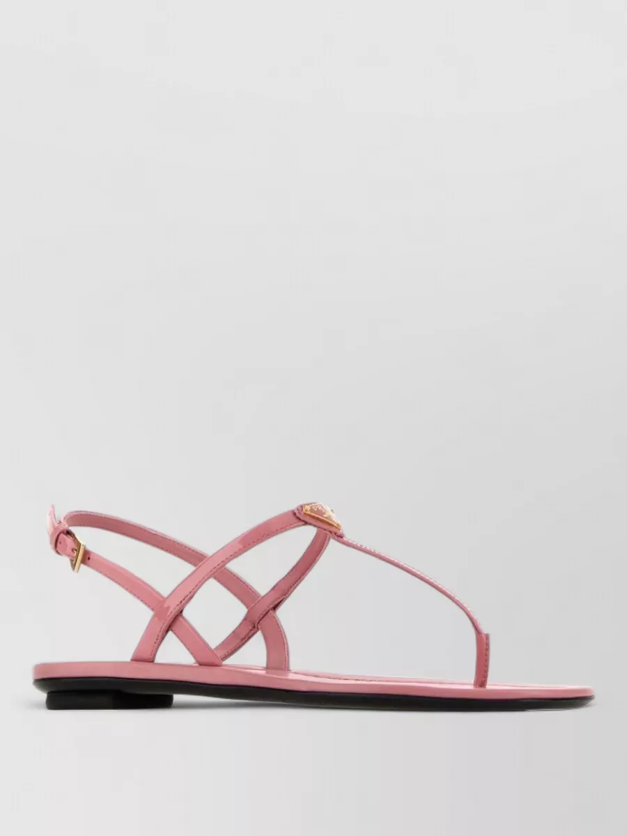 Prada leather thong sandals