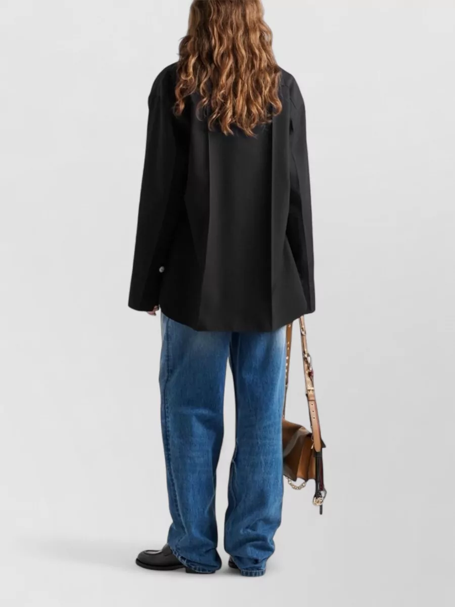 Prada Straight Jacket Shirt Collar Long Sleeves Chest Pockets