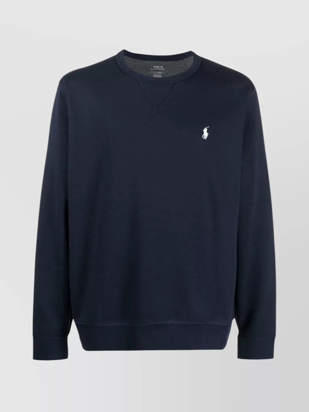Shop Polo Ralph Lauren Ribbed Crewneck Double-knit Pullover In Blue