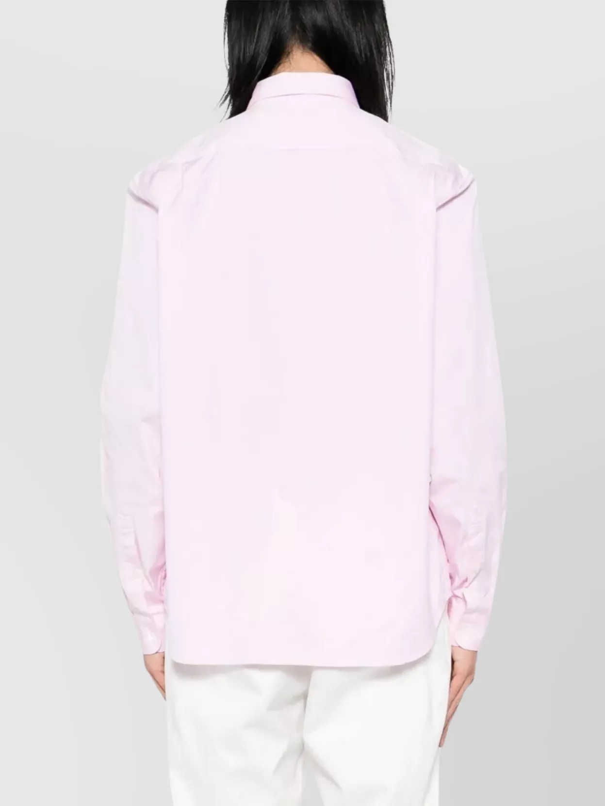 Lacoste Cotton Shirt With Button-Down Collar And Curved Hem