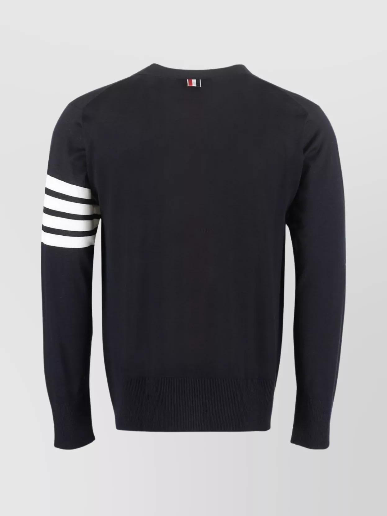 Thom Browne V-Neck Merino Wool Cardigan Featuring Pockets