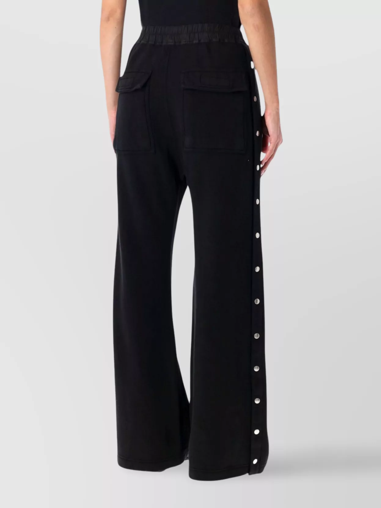 Rick Owens Drkshdw Relaxed Wide-leg Jogging Trousers In Black
