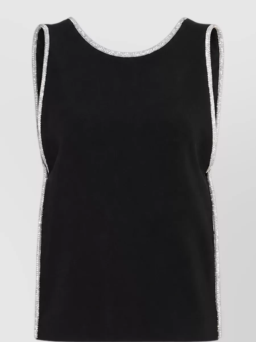 Sportmax Crystal-embellished sleeveless top