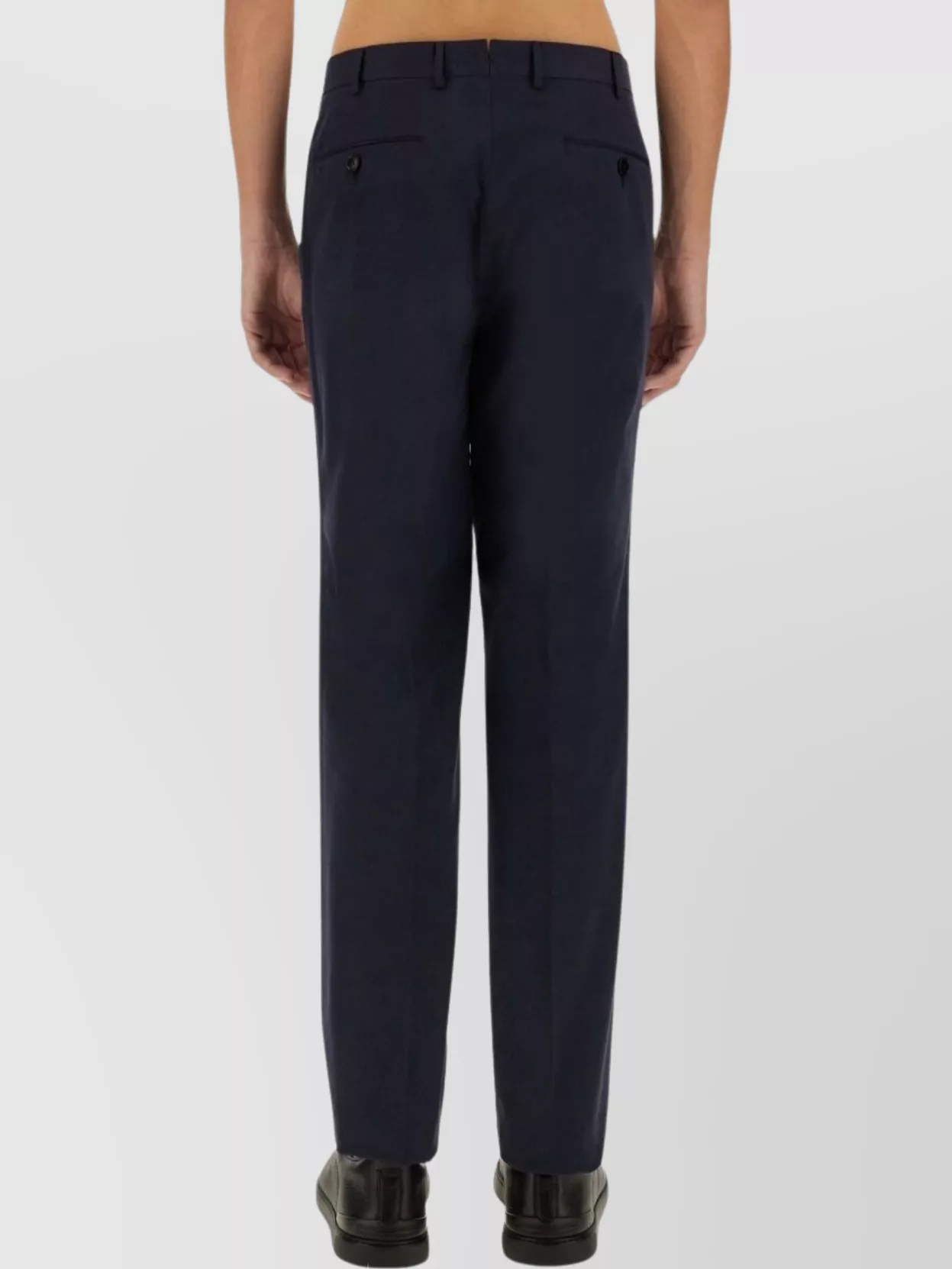 Zegna Trousers Straight Leg Pockets Loops