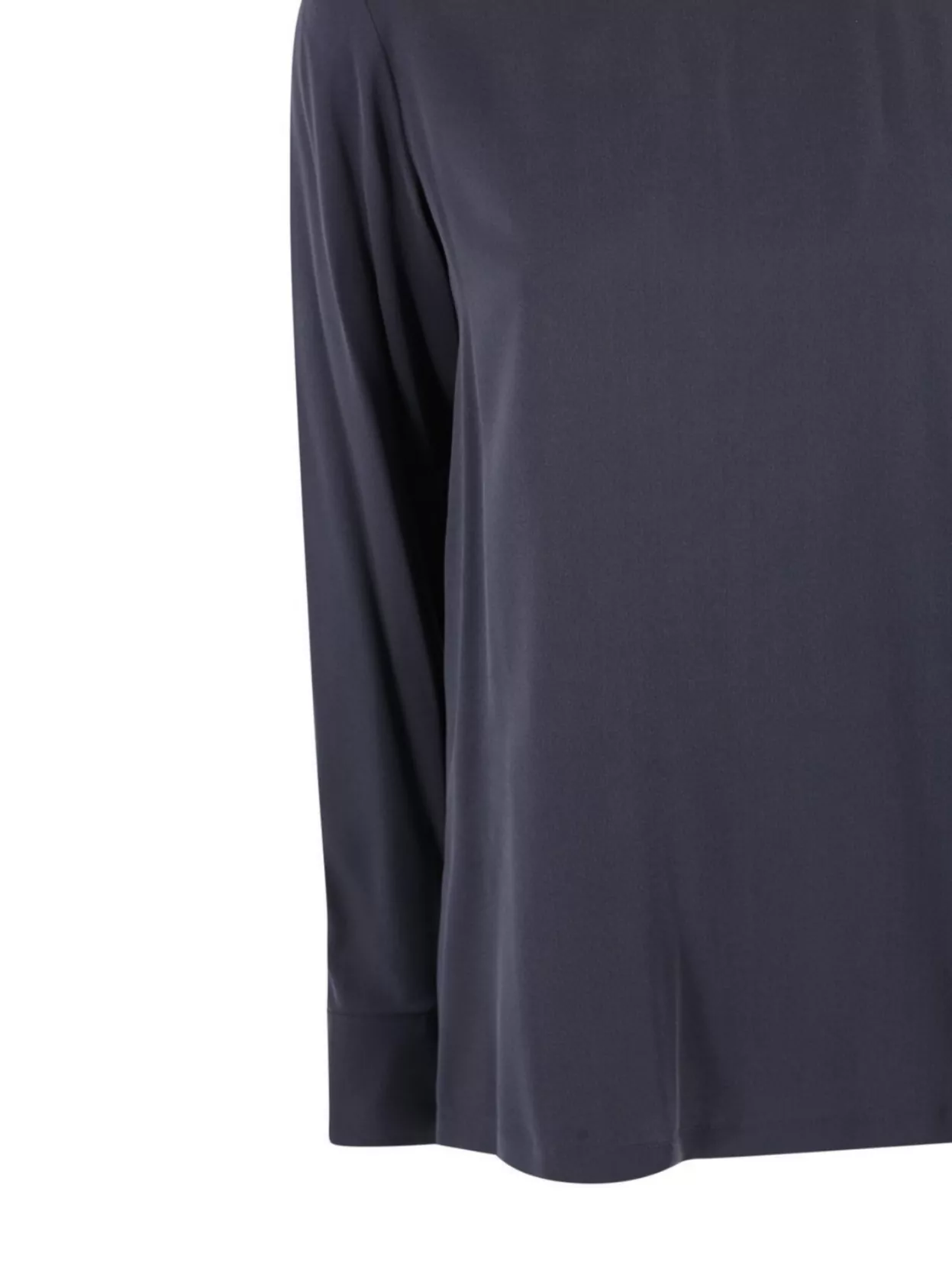 S Max Mara Round Neck Silk Satin Shirt