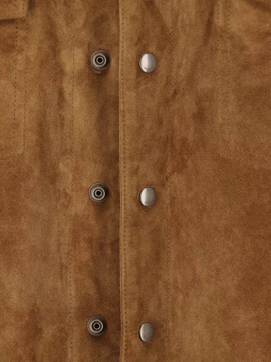 Saint Laurent Leather Single-Breasted Coat