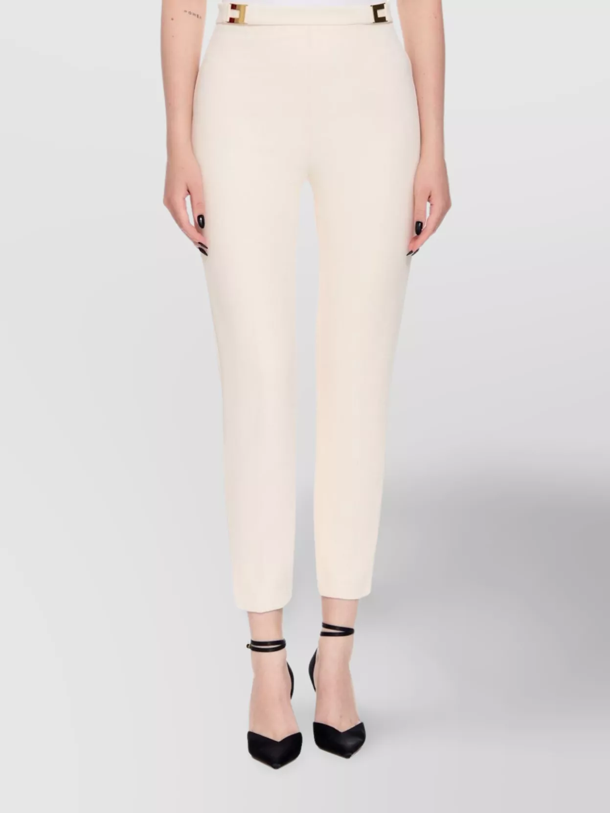 Elisabetta Franchi Slim Fit Ankle Length Trousers