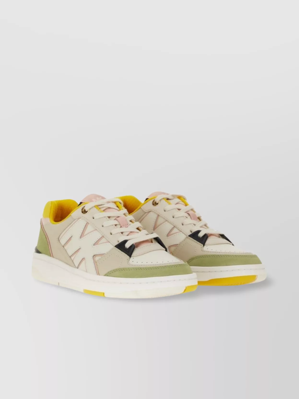 Michael Kors Low-top leather sneaker multi-color panels