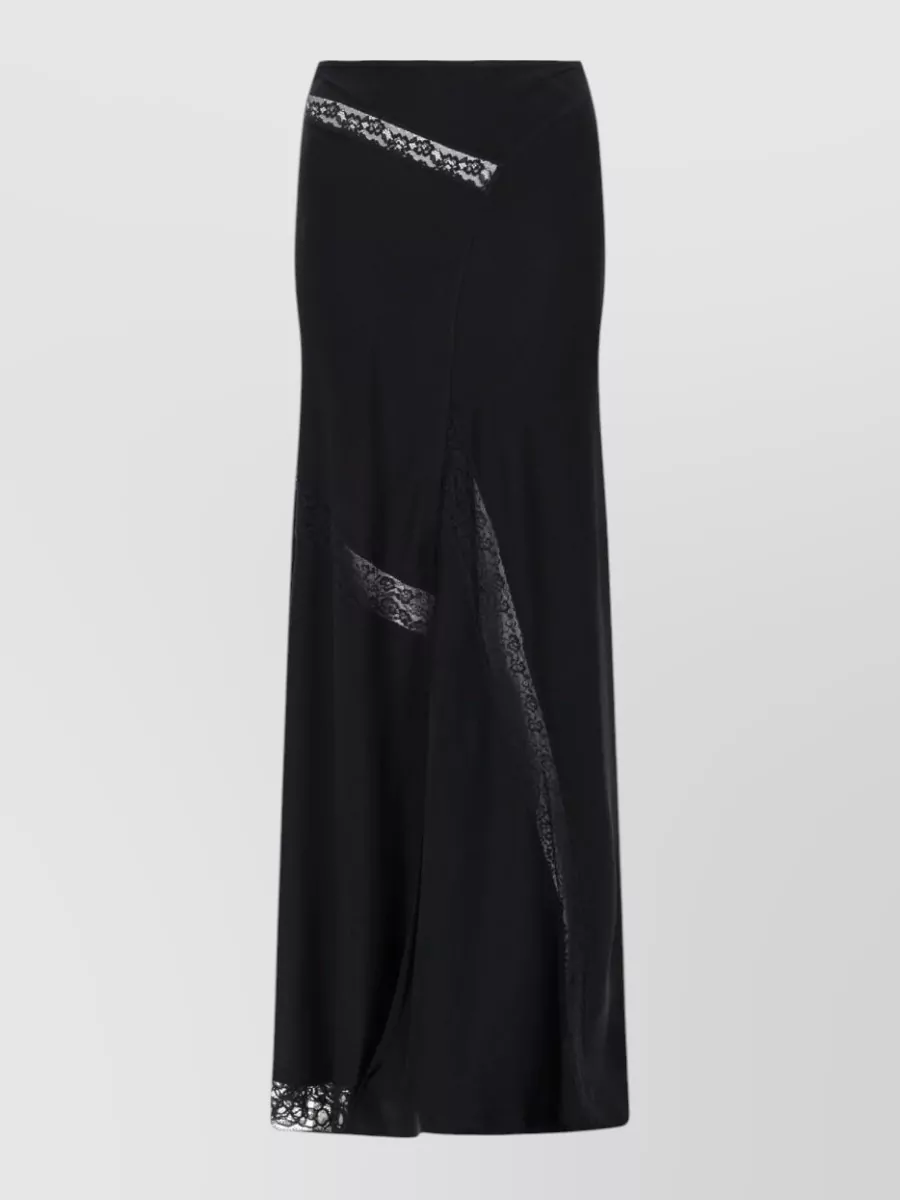 MSGM lace trim wrap skirt