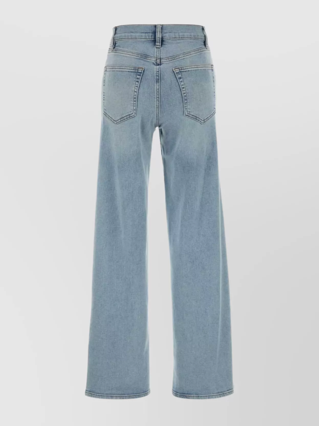 Frame High Waist Five-pocket Stretch Denim Trousers In Blue