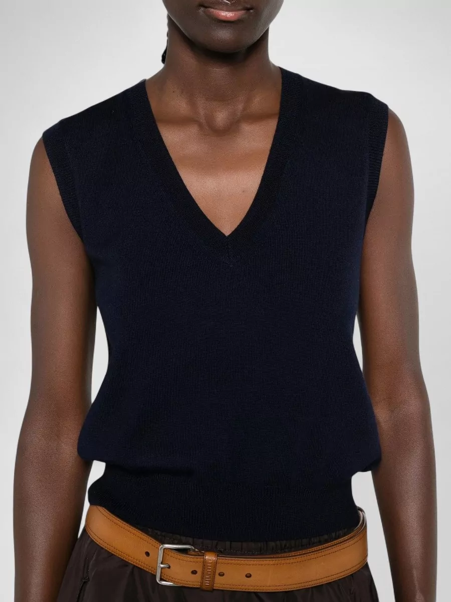 A.p.c. Wool V-Neck Vest