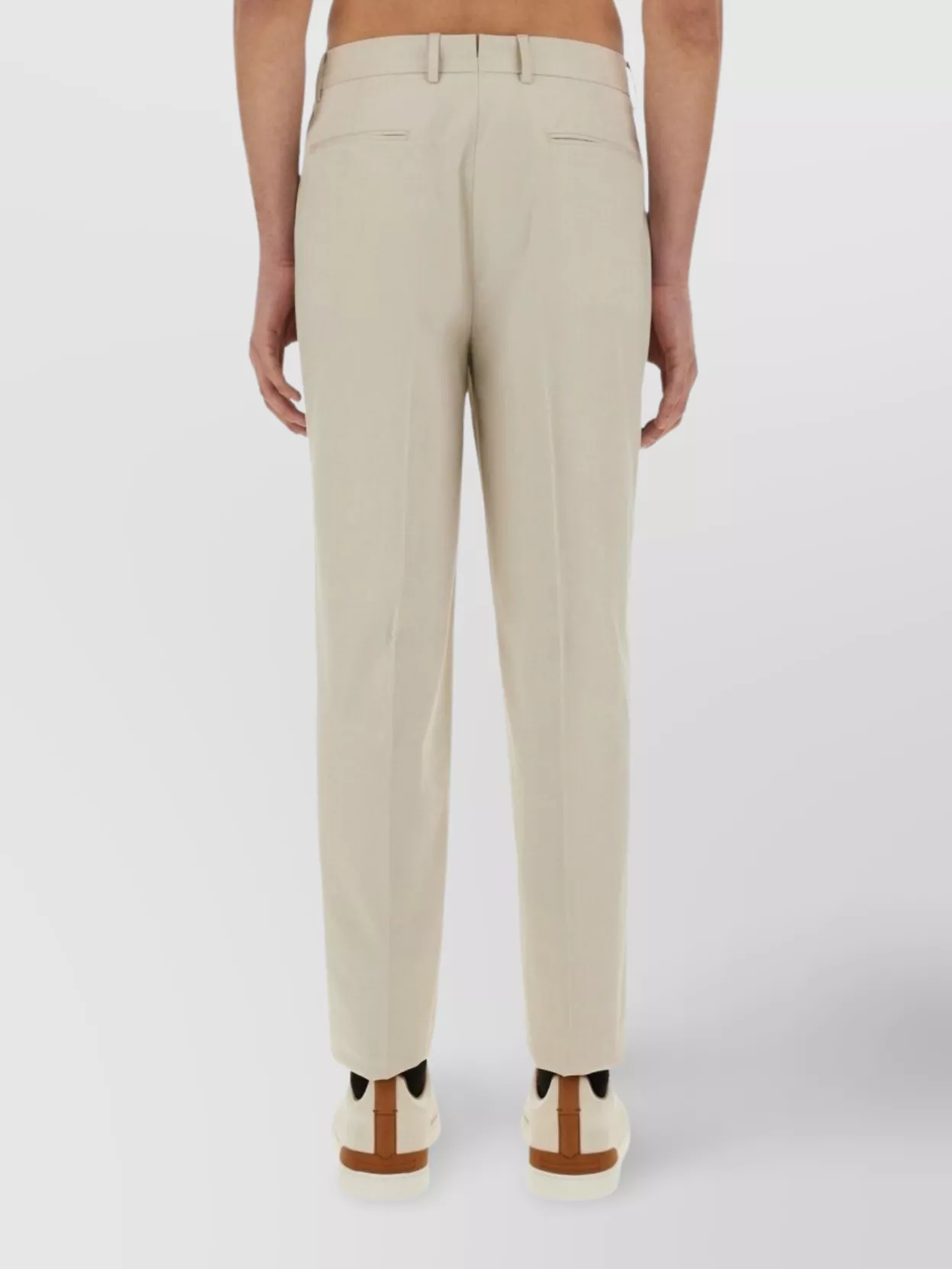 Shop Zegna Trousers With Pleated Front And Pockets