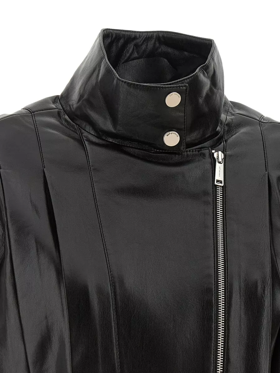 Self-Portrait Leather Biker Jacket