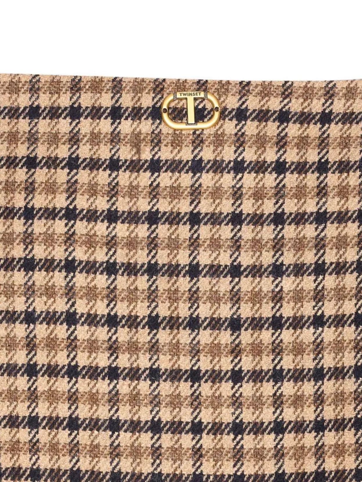 Twin-Set Midi Skirt With Checkered Pattern And Buttons