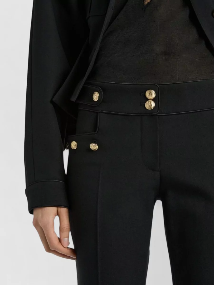 Balmain Wool Straight-Leg Suit Trousers