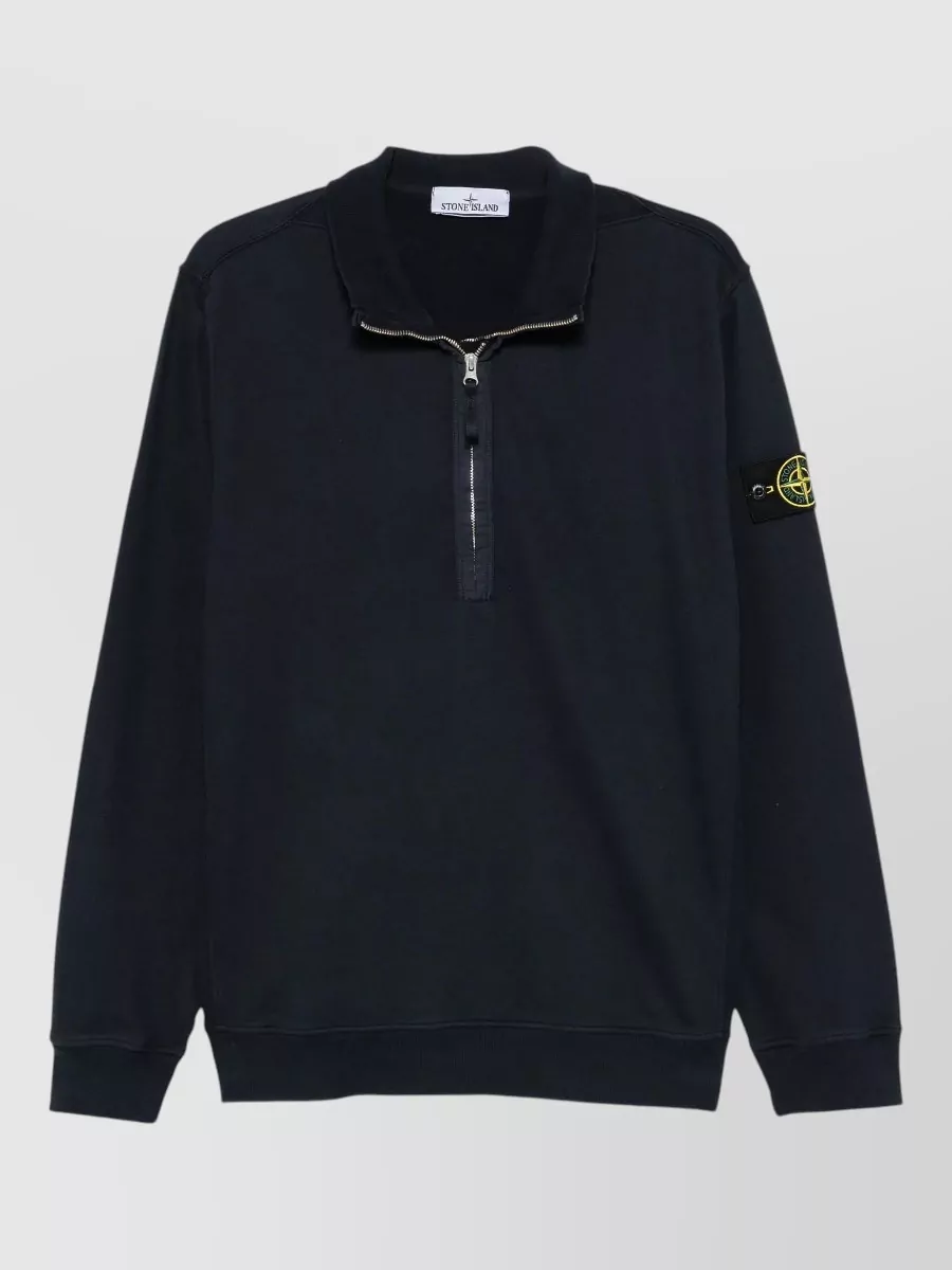 Stone Island cotton half-zip sweatshirt