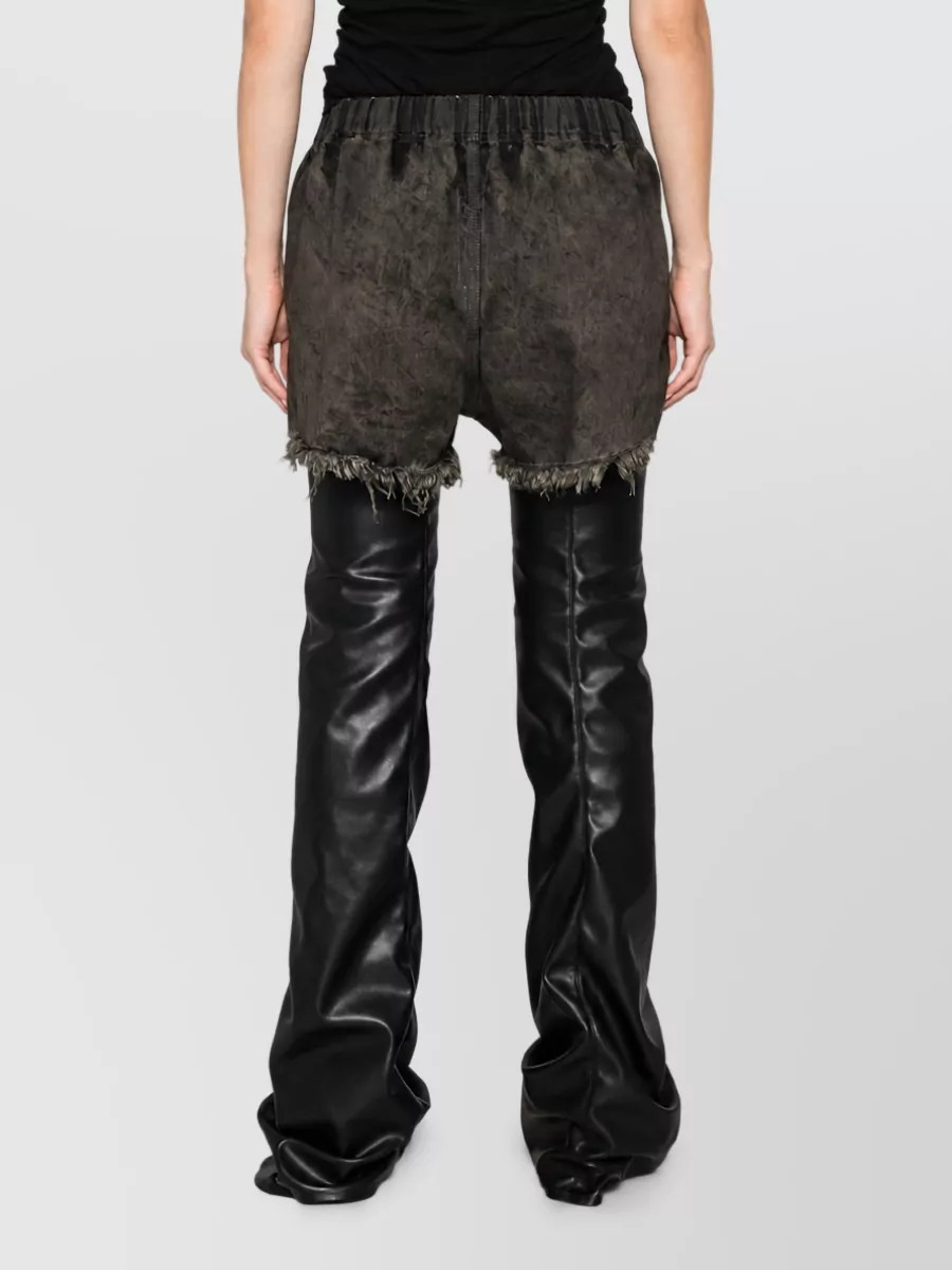 Rick Owens Cotton High-Rise Denim Shorts
