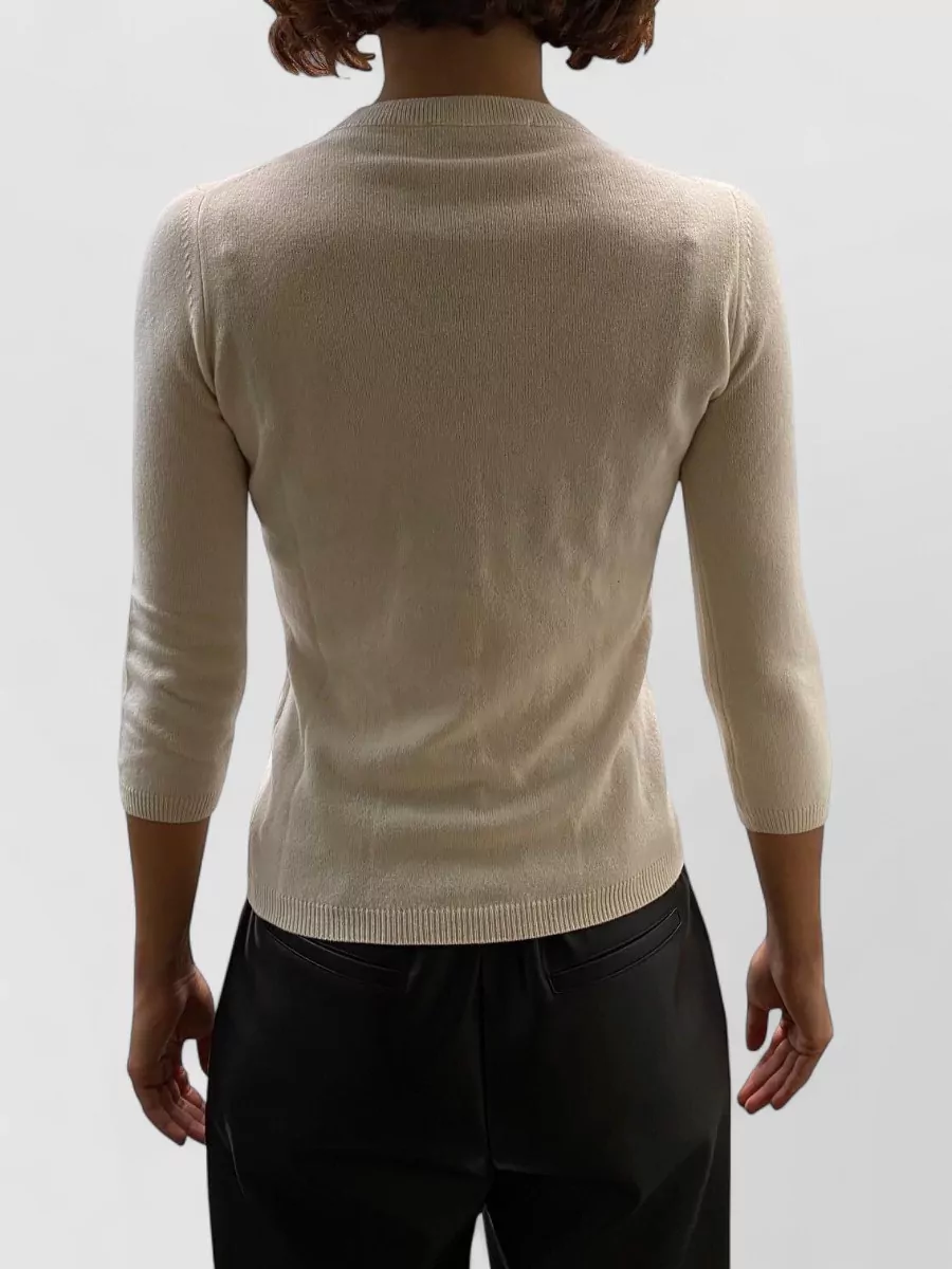La Rose Cashmere 3/4-Sleeve Sweatshirt