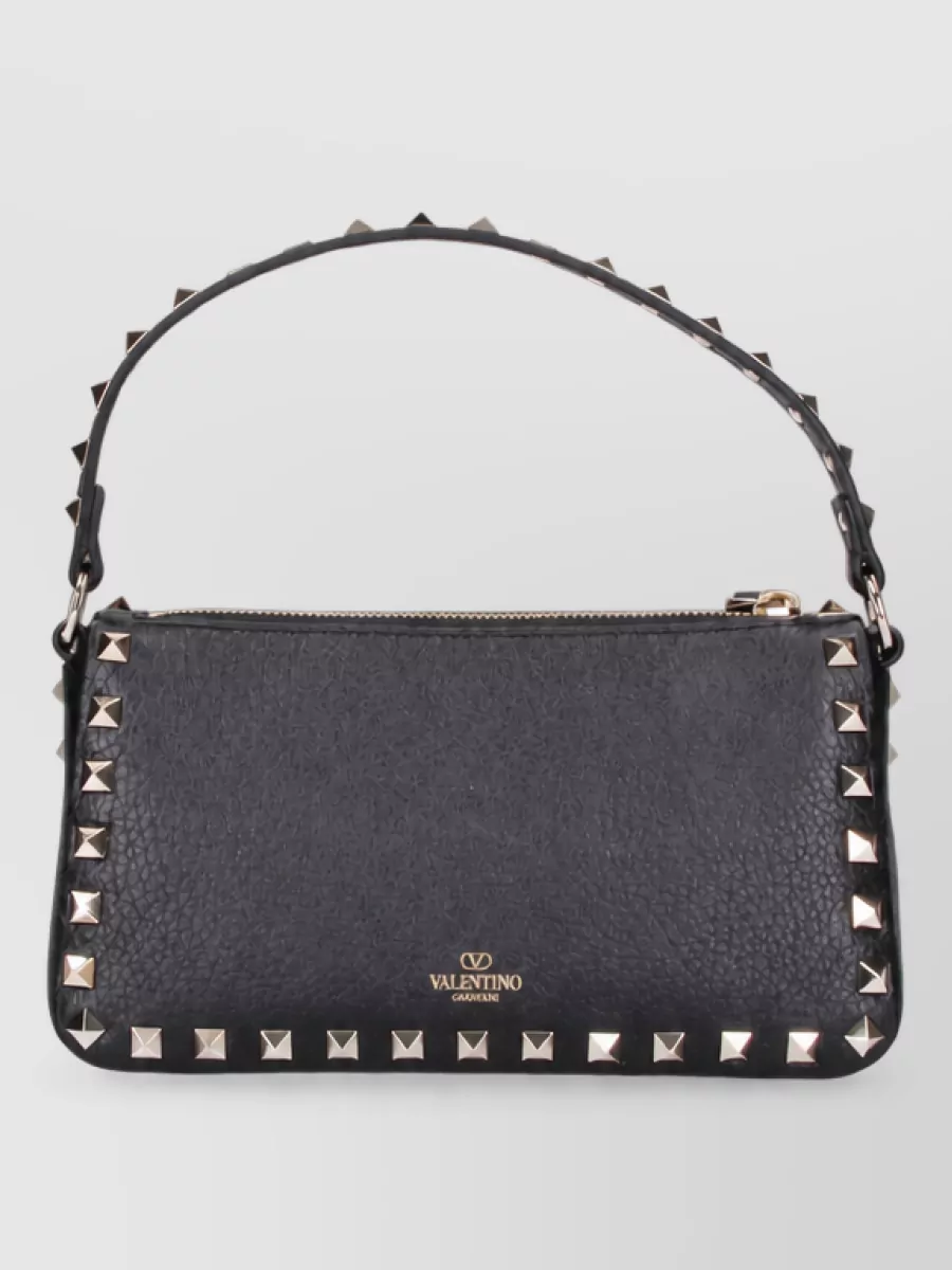 Valentino Garavani Rockstud Spike Leather Clutch Bag