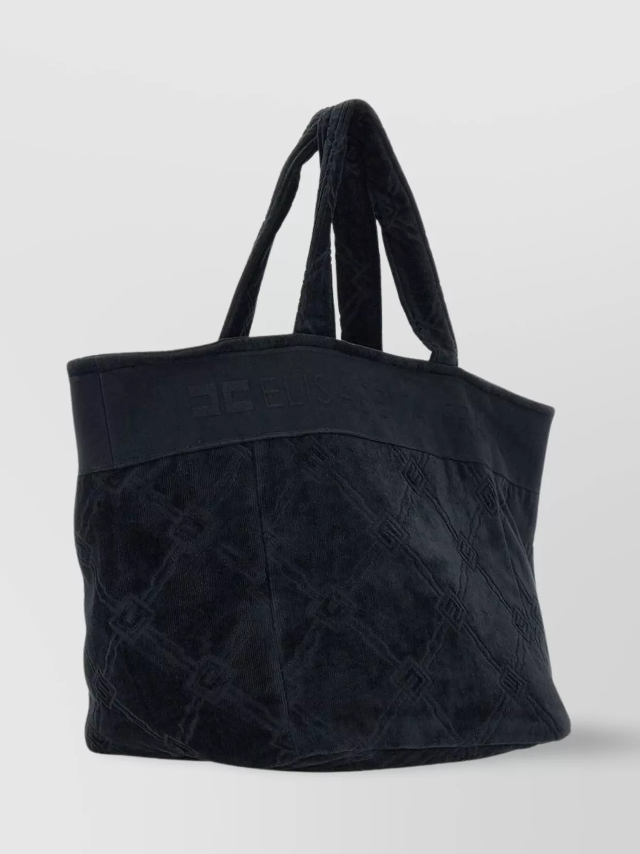 ELISABETTA FRANCHI JACQUARD COTTON BEACHWEAR BAG