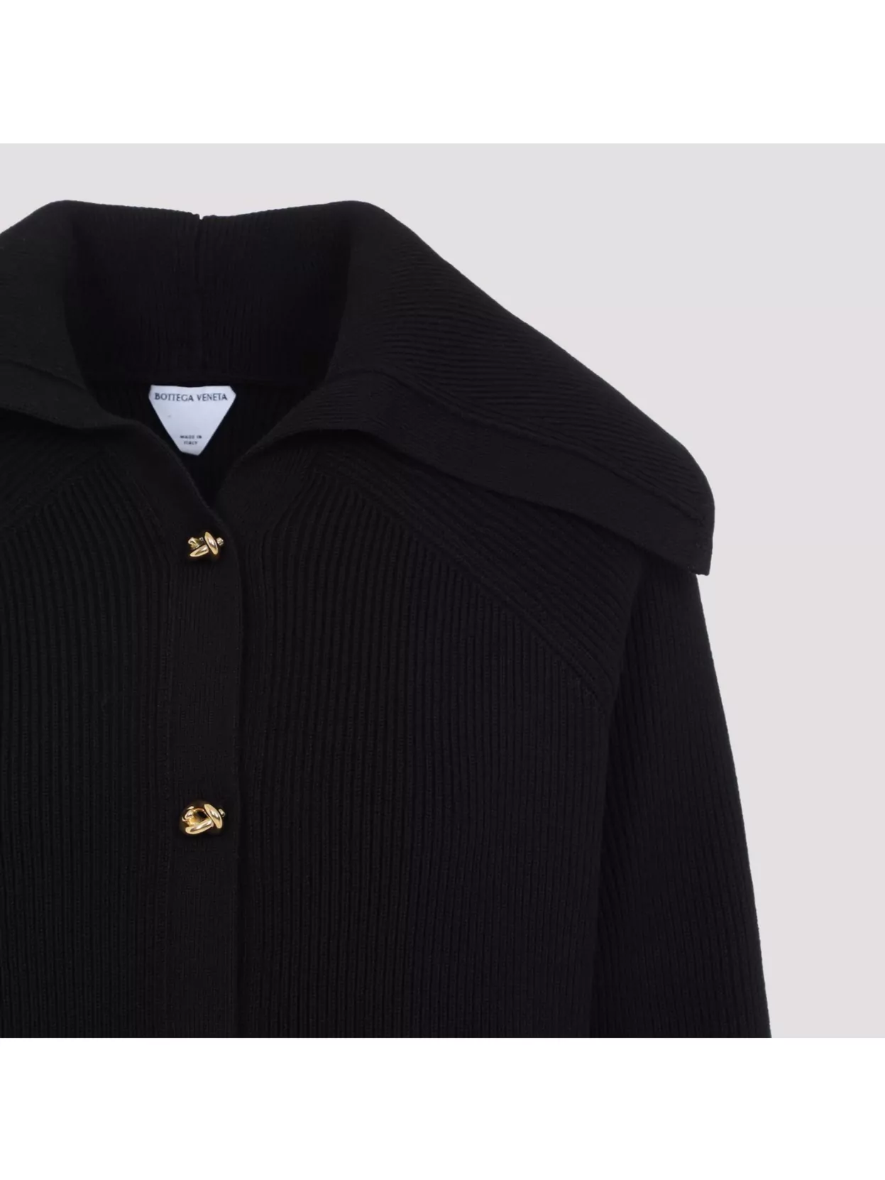 Bottega Veneta Collared Design Cotton Cardigan