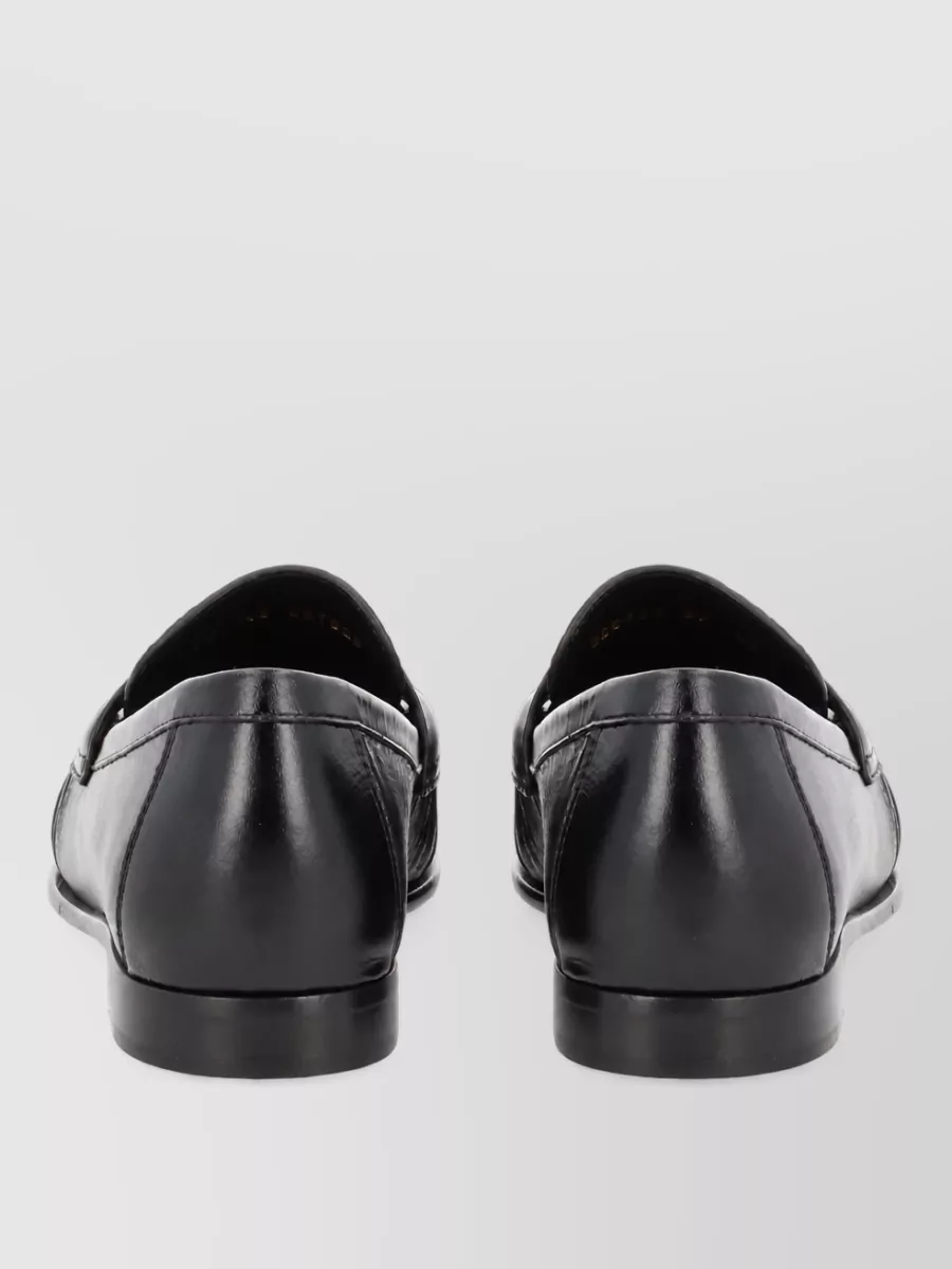 Fendi Leather Baguette Loafers