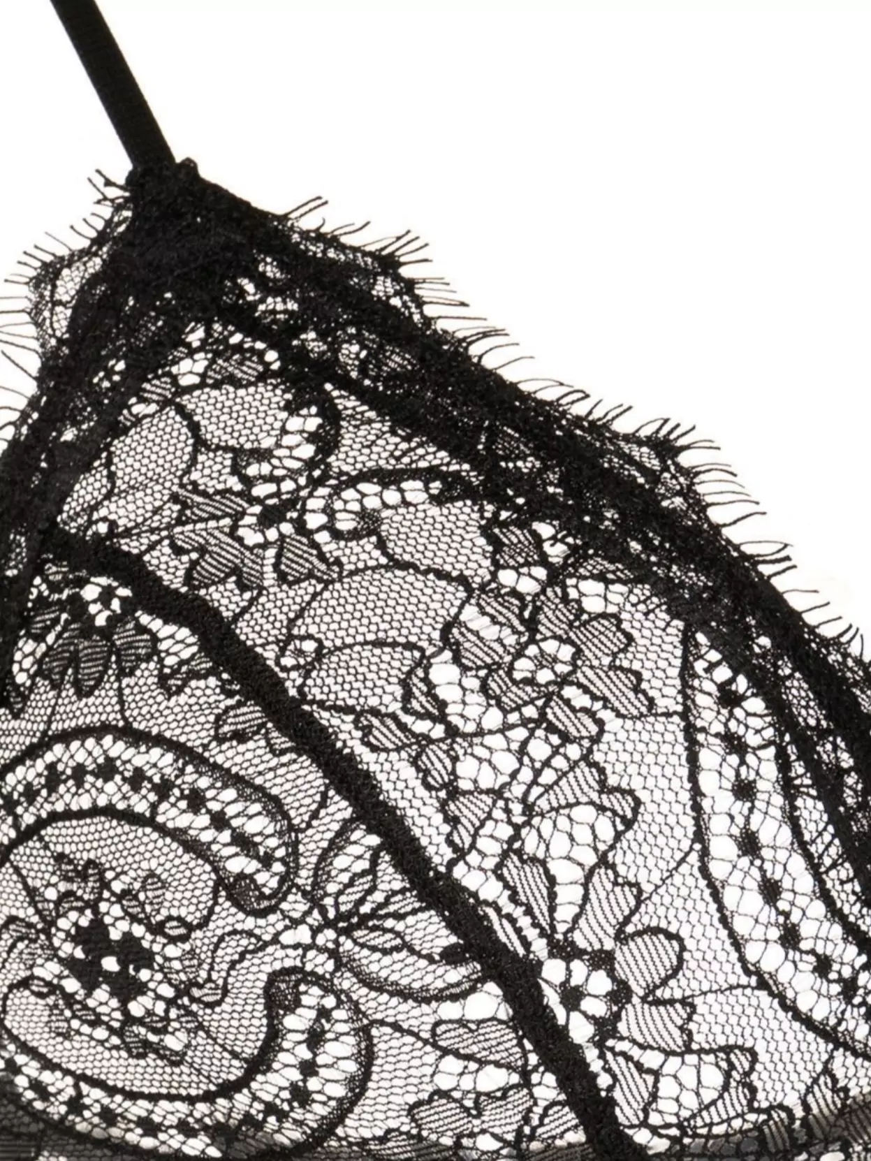 Anine Bing Triangle Bralette In Delicate Lace