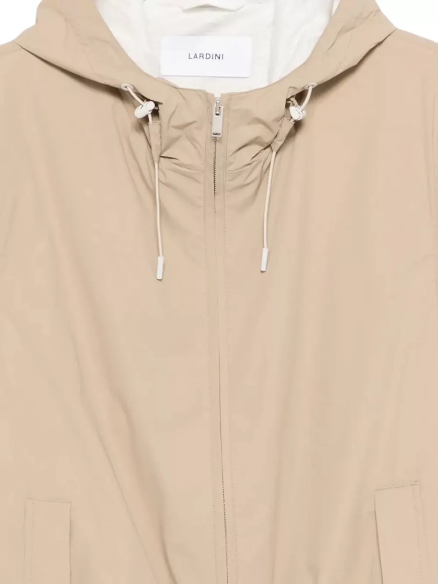 Lardini Hooded Jacket Drawstring Hood Side Pockets