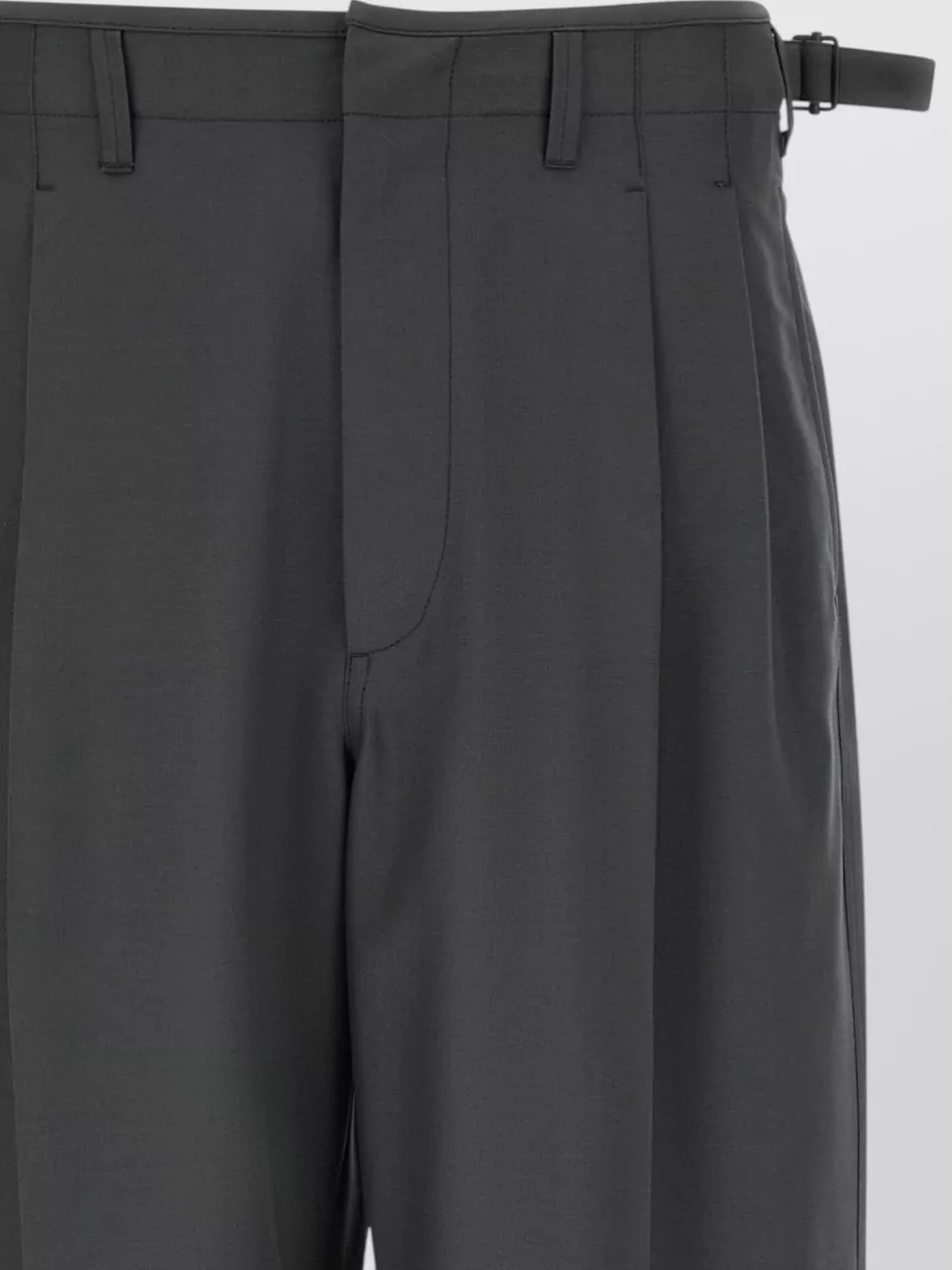 Lemaire Pleated Tailored Trousers Adjustable Waist Tabs