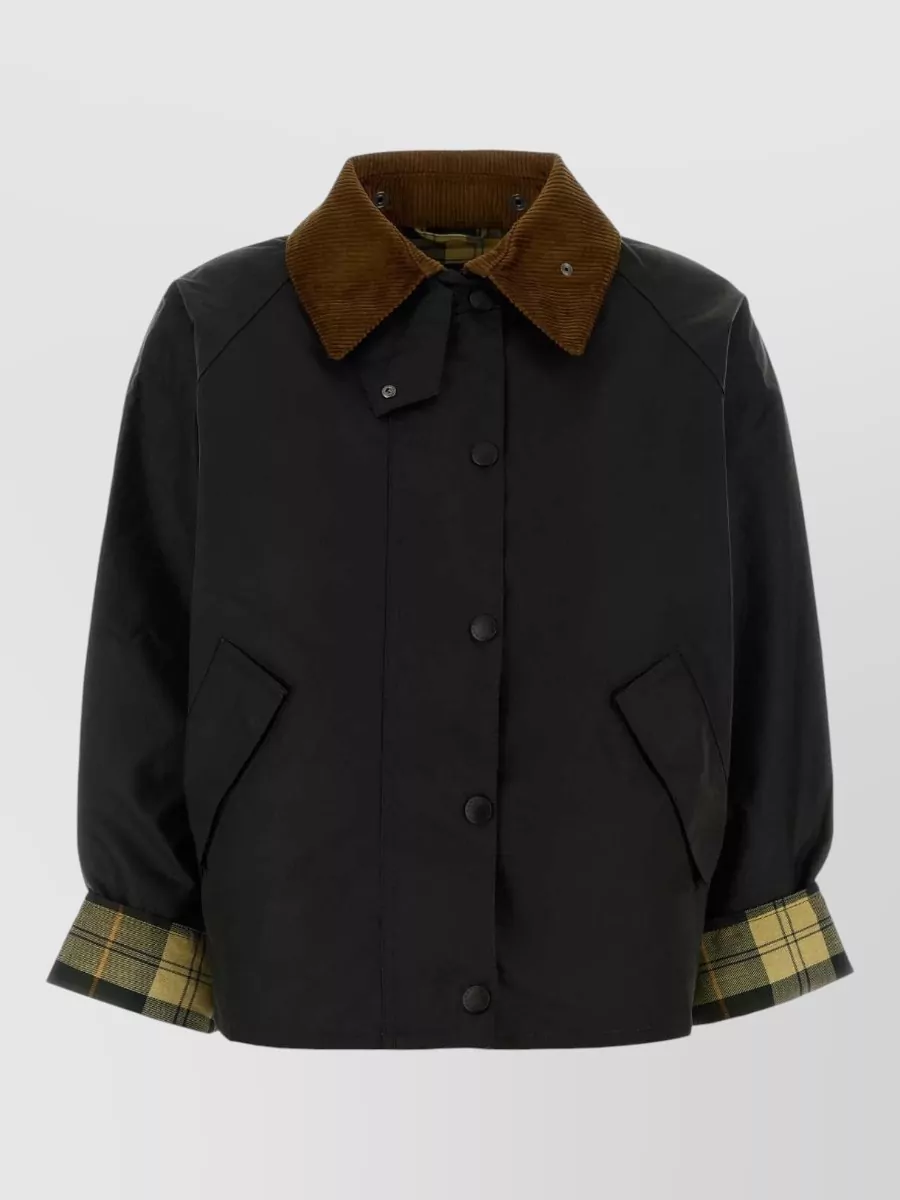 Barbour cotton single breasted coat