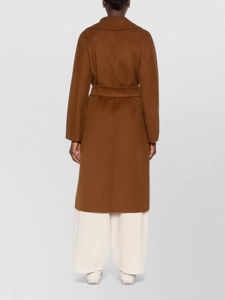 S Max Mara Wool Silk Cashmere Belted Coat