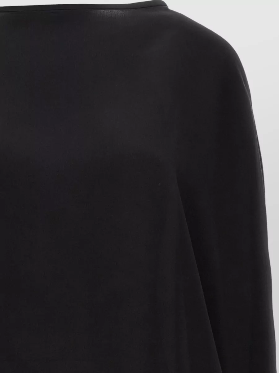 Di.la3 Pari' Silk Crepe De Chine Batwing Blouse