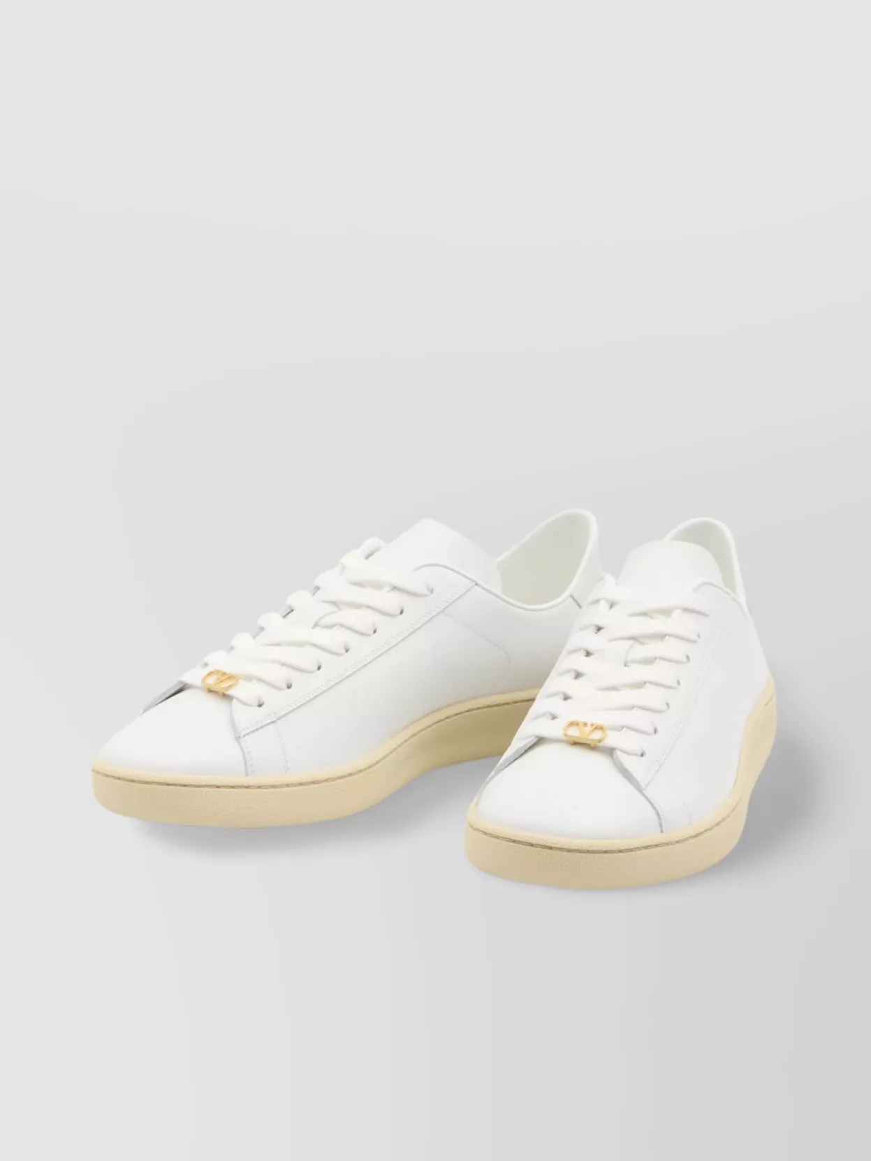 Valentino Garavani Royco Low-Top Leather Sneakers With Italian Sizing