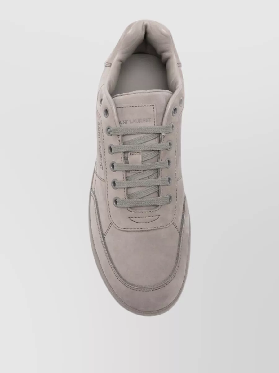 Saint Laurent Paneled Leather Lace-Up Sneakers