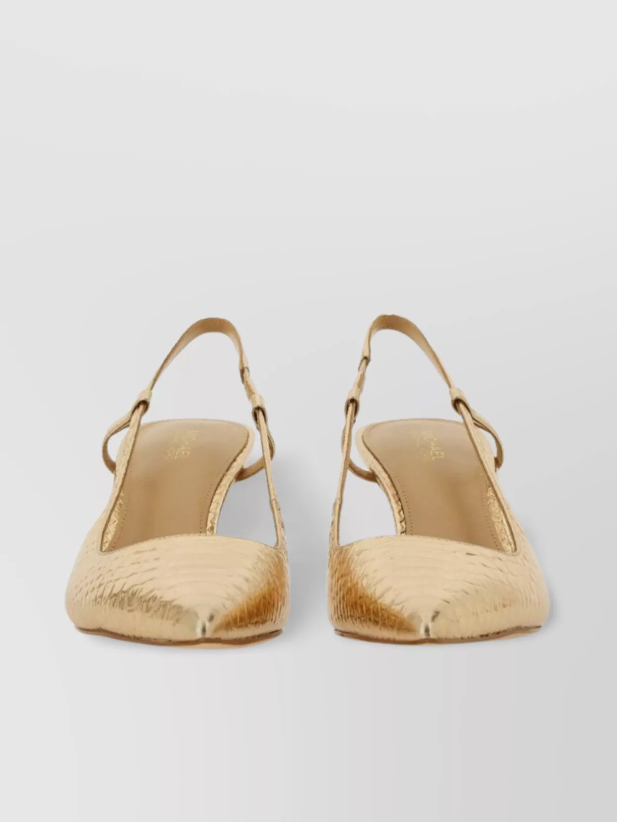 Michael Kors Textured Mid Heel Slingback Pumps