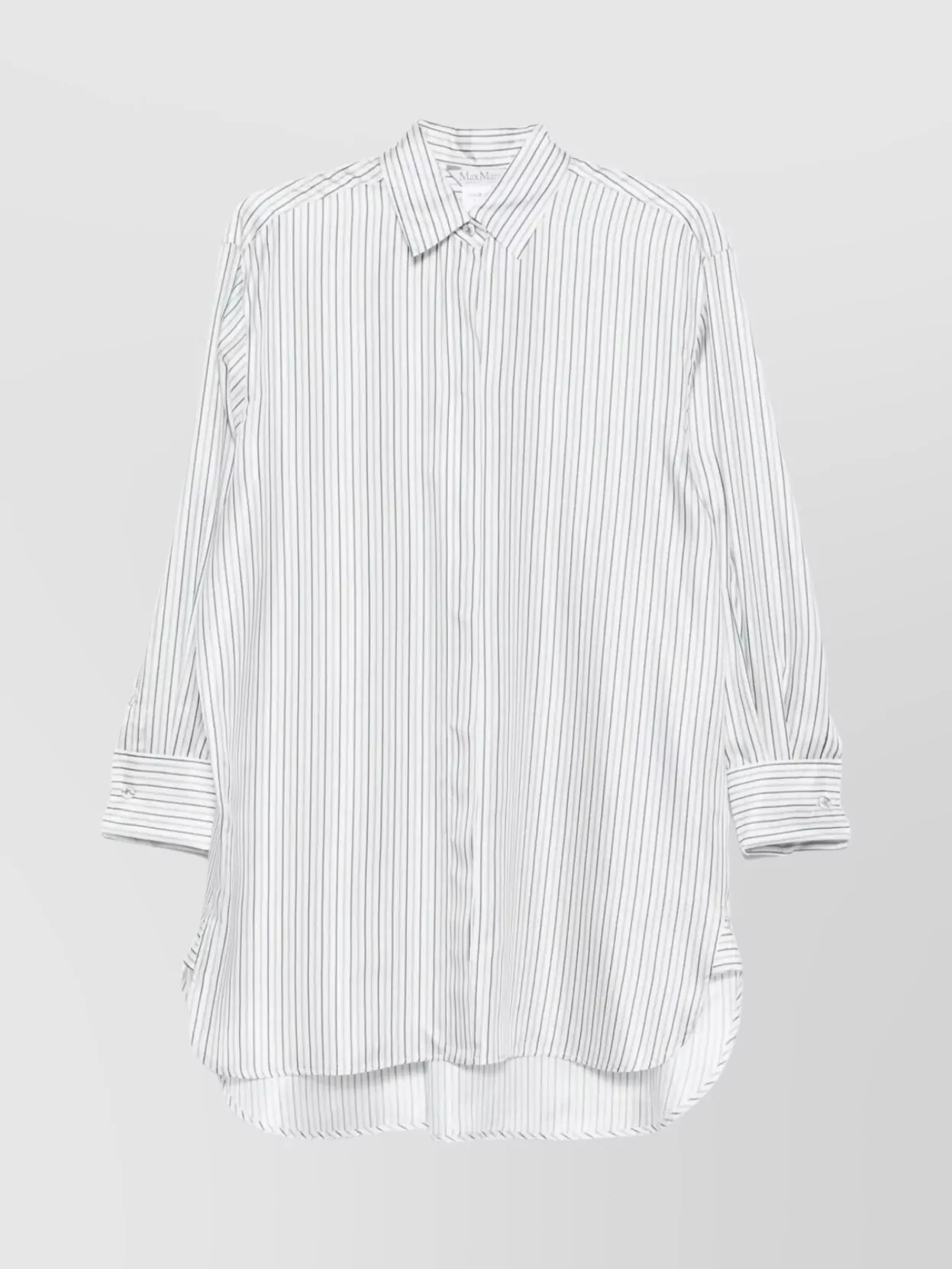 Max Mara Striped Long Sleeve Collared Shirt