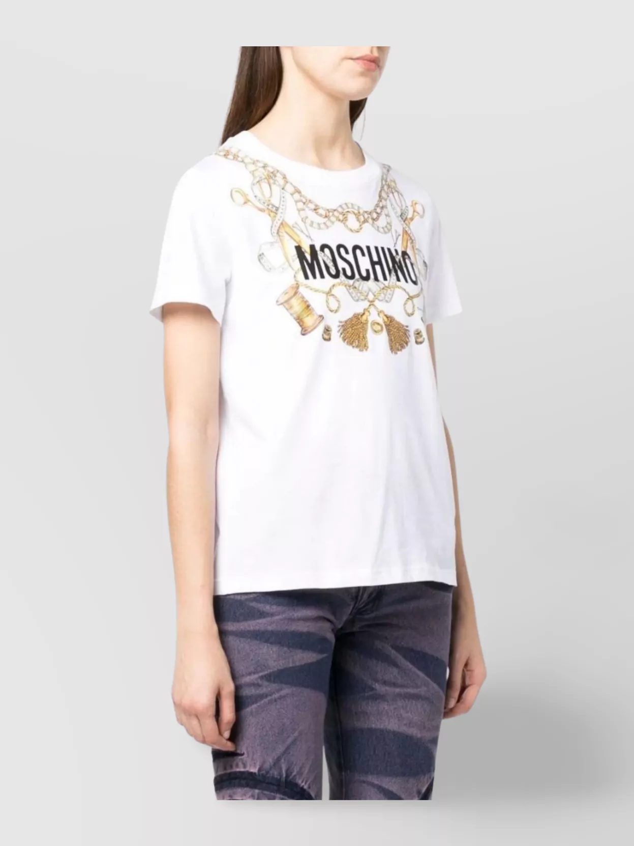 Moschino Embellished Logo Graphic T-Shirt